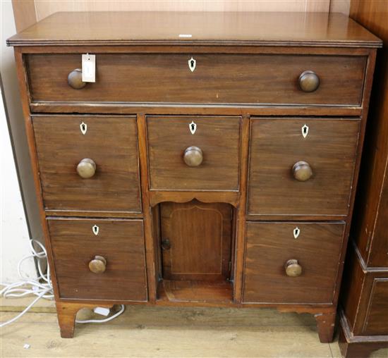 A Regency mahogany sideboard, W.96cm (altered)